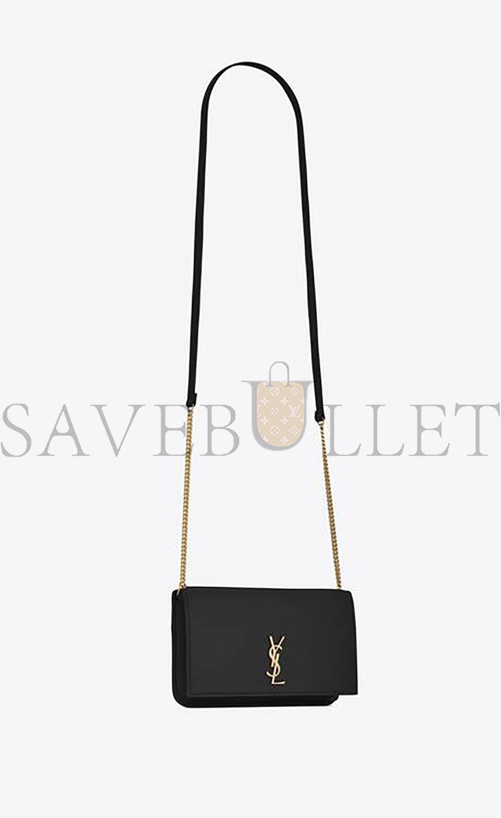 YSL CASSANDRE PHONE HOLDER WITH STRAP IN SMOOTH LEATHER 6350950U40J1000 (18*11*2.5cm)