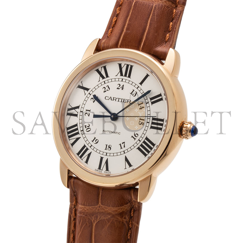 CARTIER RONDE SOLO ROSE GOLD WOMEN'S WATCH W2RN0008