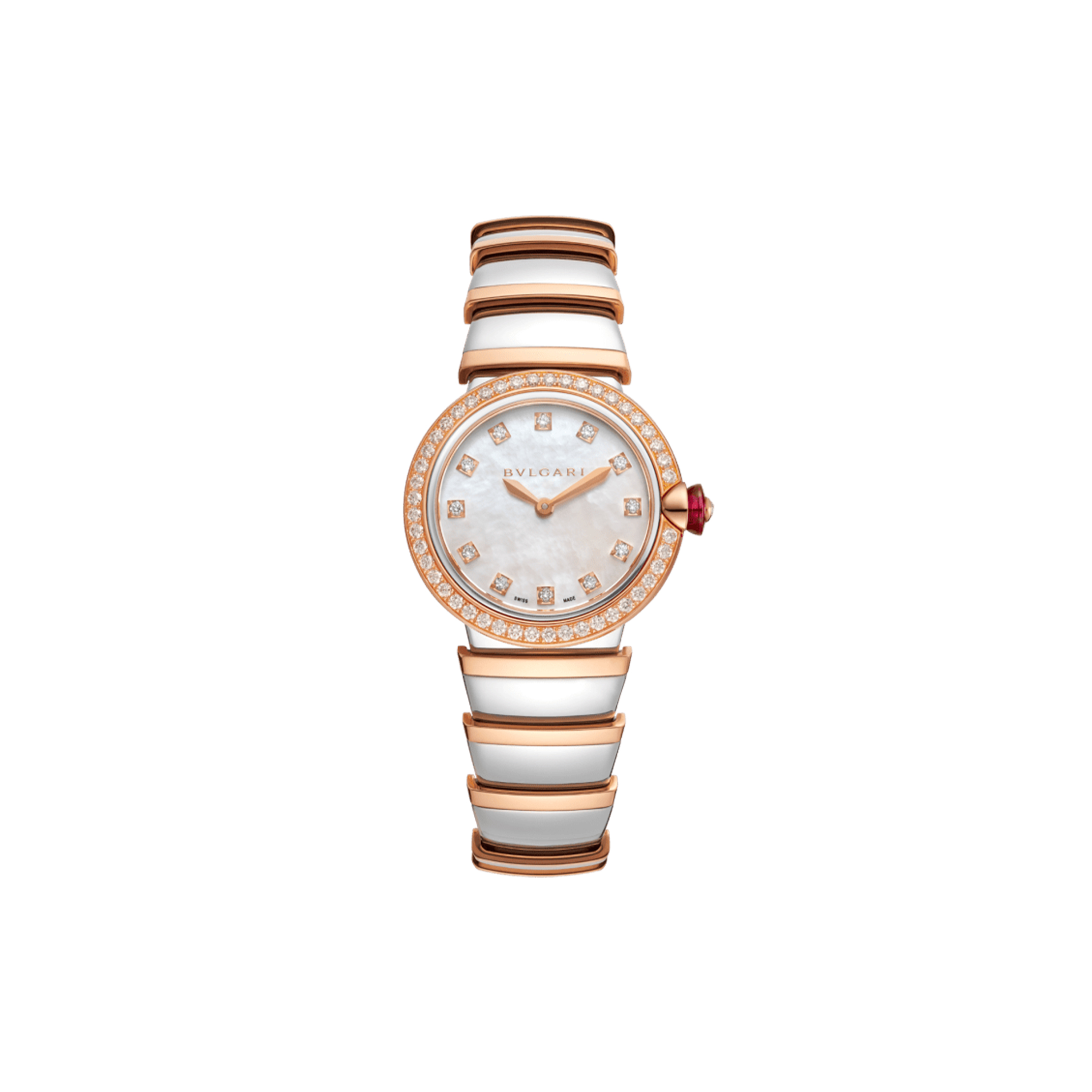 BVLGARI LVCEA LADIES 18 CARAT ROSE GOLD WATCH 102475