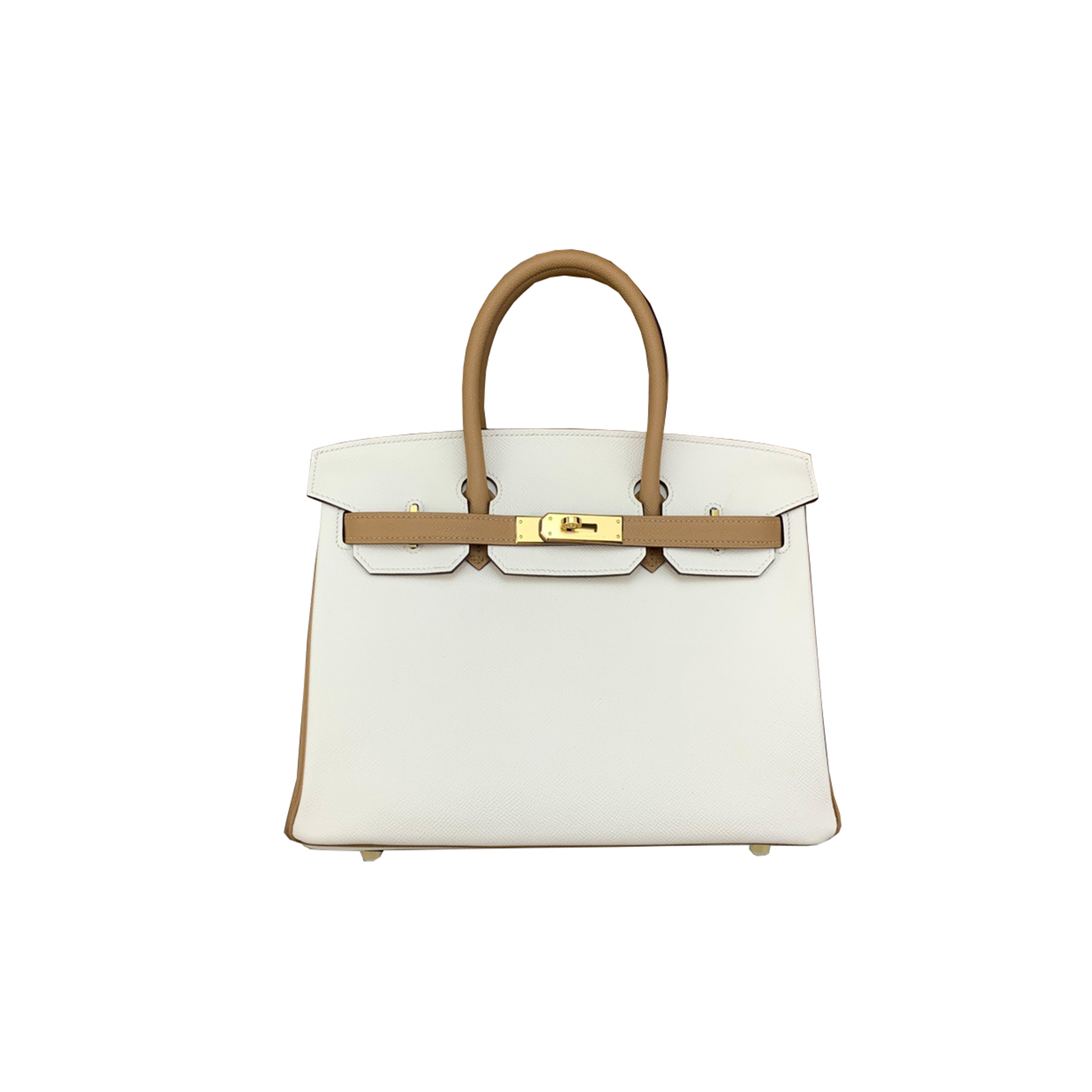 HERMES MASTER BIRKIN 30 TOGO LEATHER MILKSHAKE WHITE BISCUIT COLOR GOLD BUCKLE HANDBAG 2929278431 (30*23*15cm)