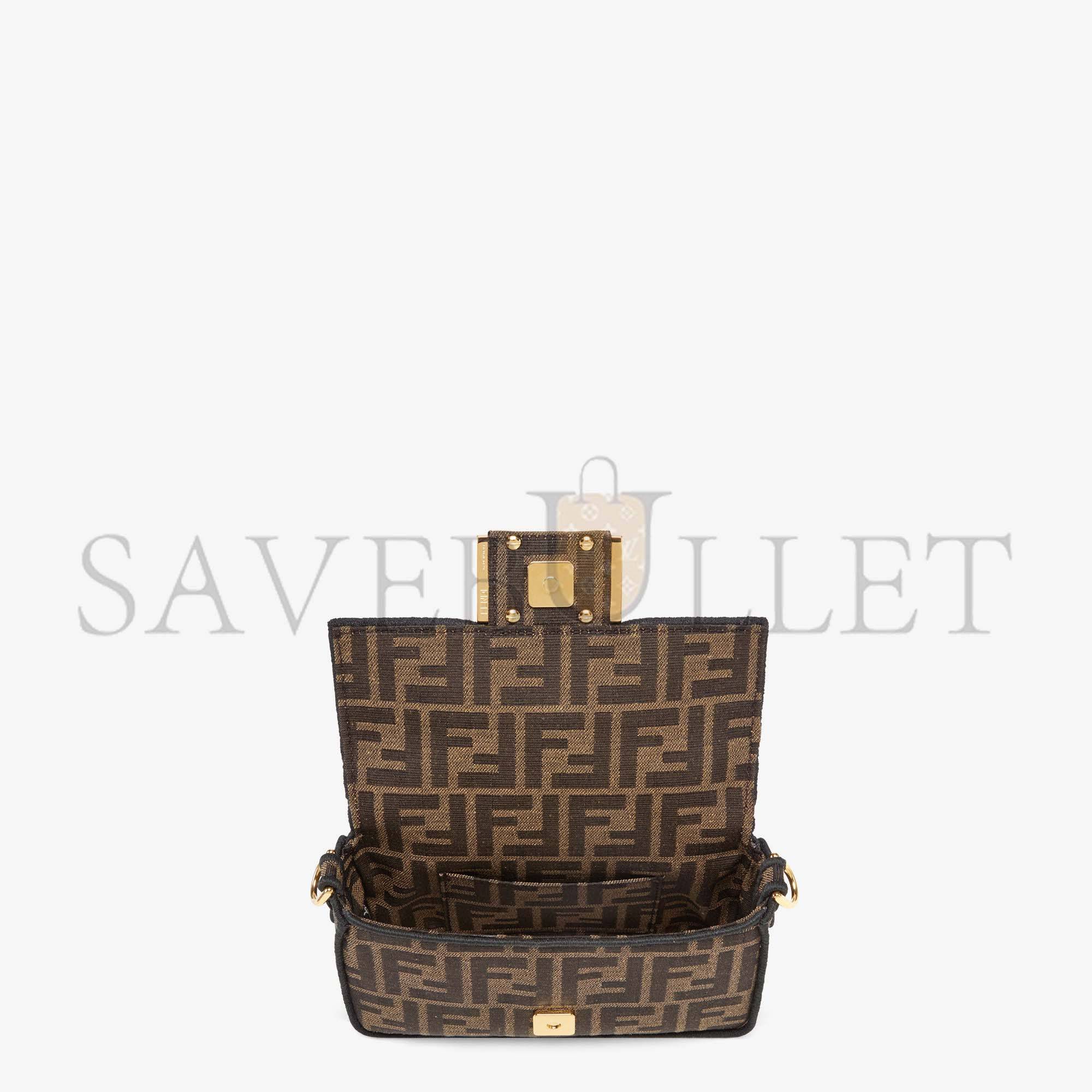 FENDI BAGUETTE MINI - JACQUARD FF FABRIC BAG 8BS017A6V5F17U4 (19*11.5*4cm)