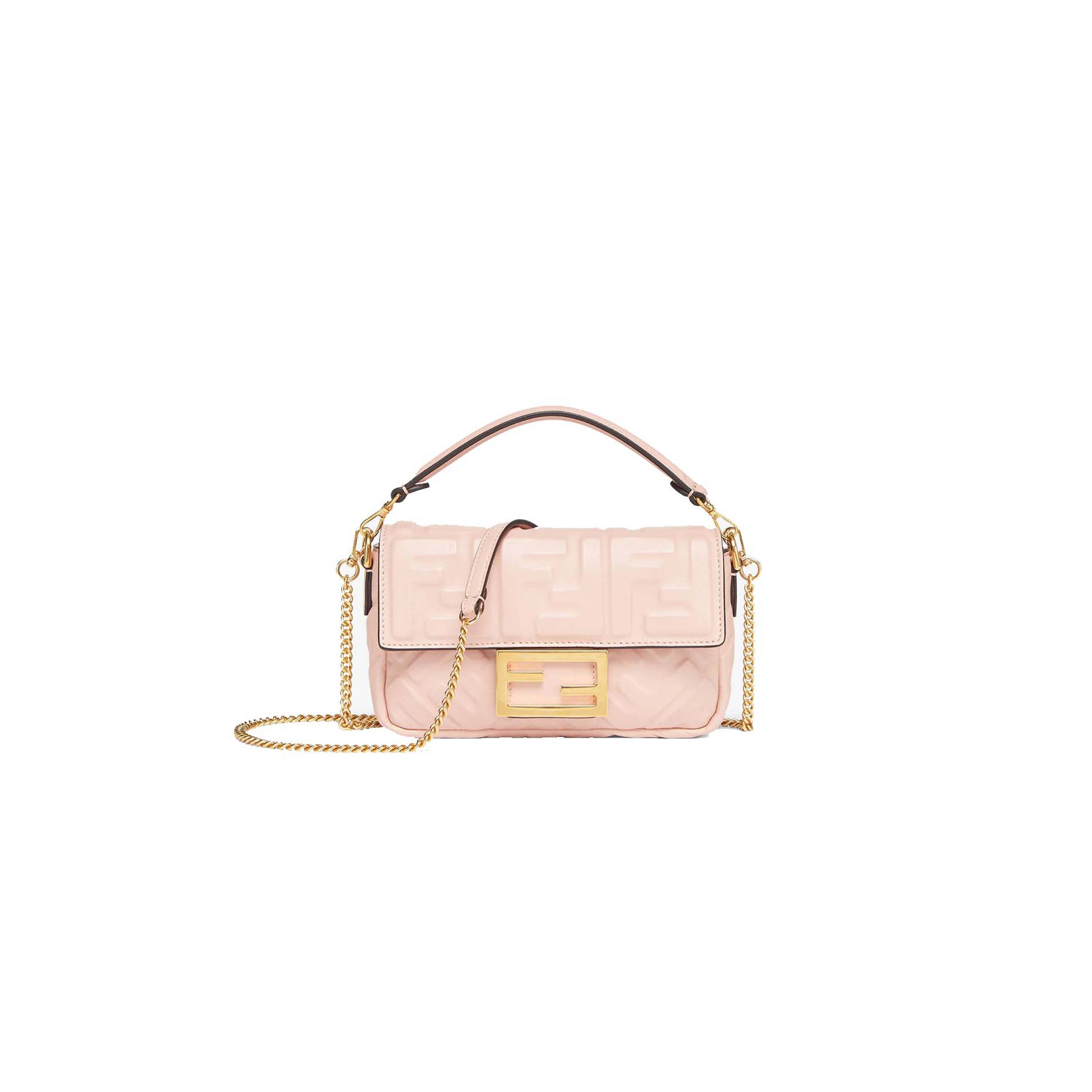 FENDI BAGUETTE MINI - PINK NAPPA LEATHER BAG 8BS017A72VF1JCJ (19*11.5*4cm)