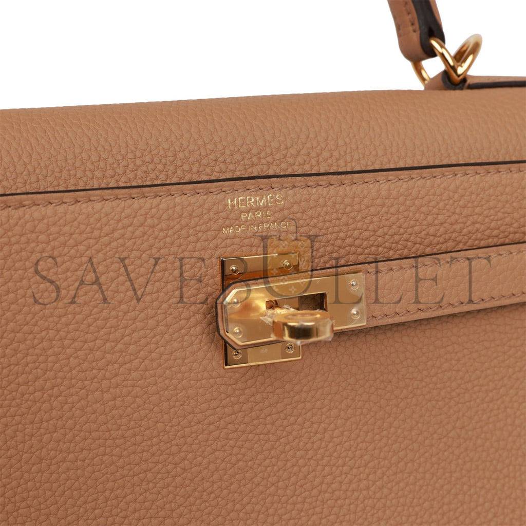 HERMES KELLY RETOURNE 25 CHAI TOGO GOLD HARDWARE HANDMADE (25*17*7cm)