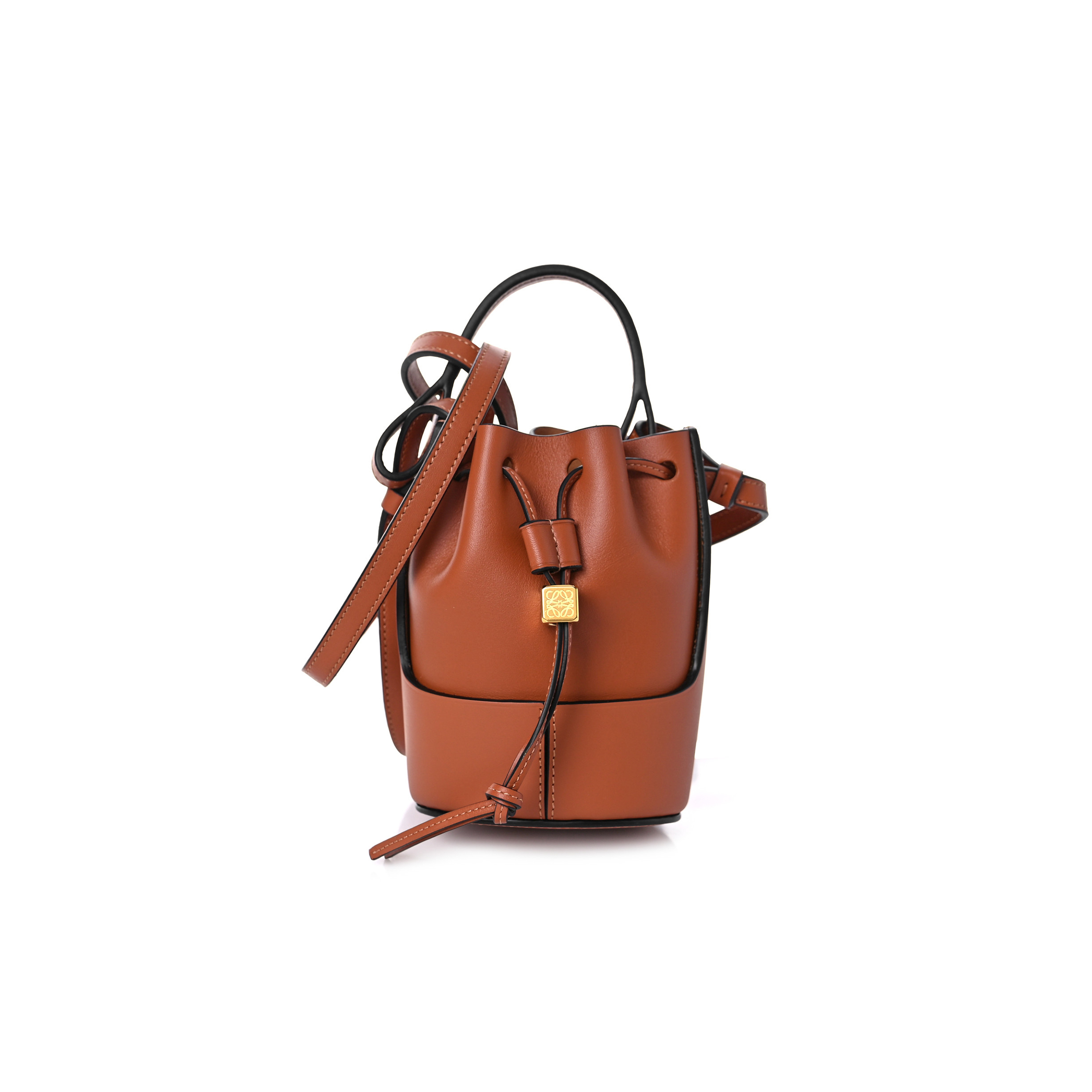 LOEWE CALFSKIN BALLOON NANO BUCKET BAG TAN (14*9*5cm)