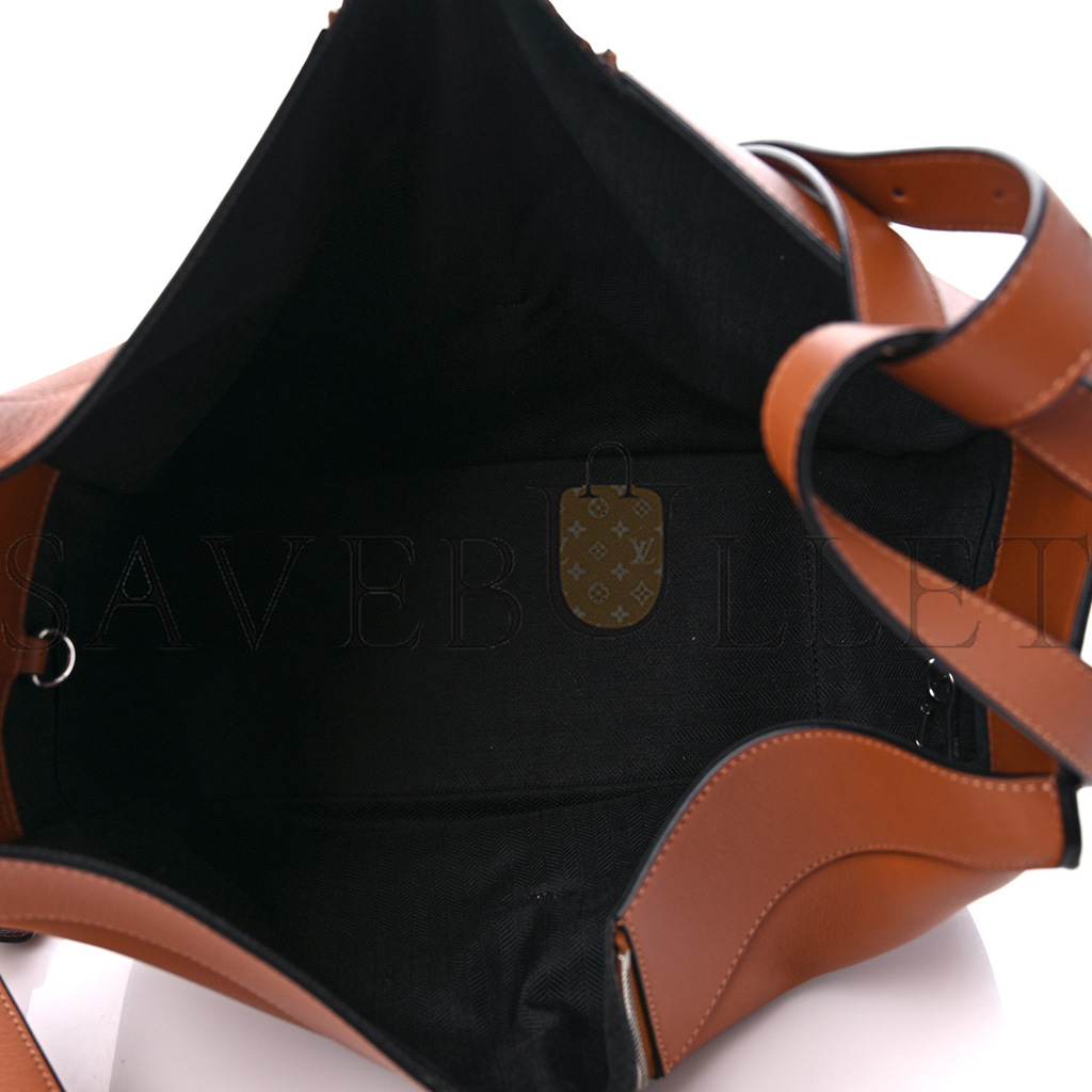 LOEWE CALFSKIN SMALL HAMMOCK SHOULDER BAG TAN (29*24*13cm)