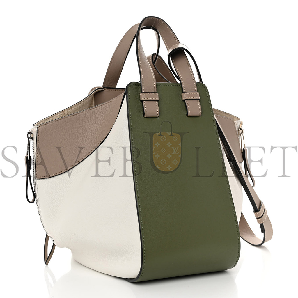 LOEWE CALFSKIN SMALL HAMMOCK SHOULDER BAG AVOCADO GREEN SAND (27*23*14cm)