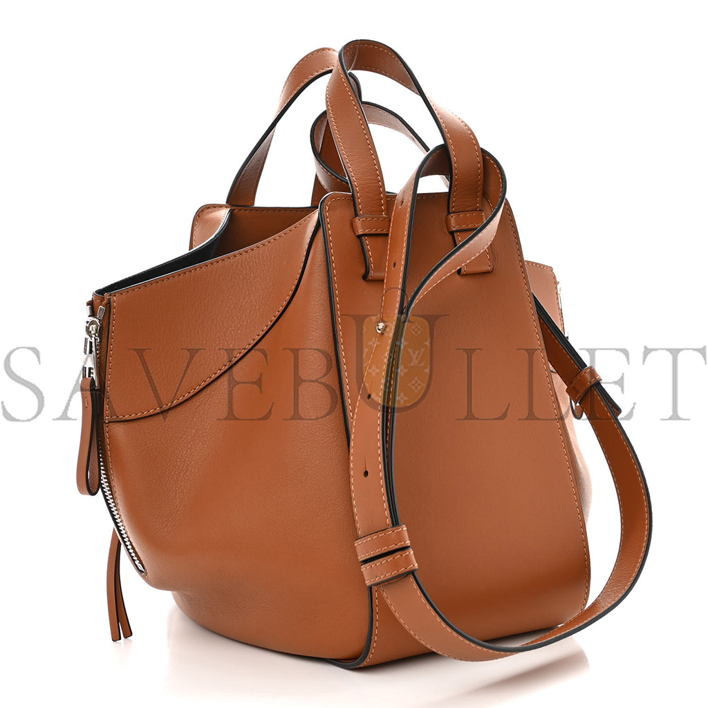 LOEWE CALFSKIN SMALL HAMMOCK SHOULDER BAG TAN (28*24*14cm)