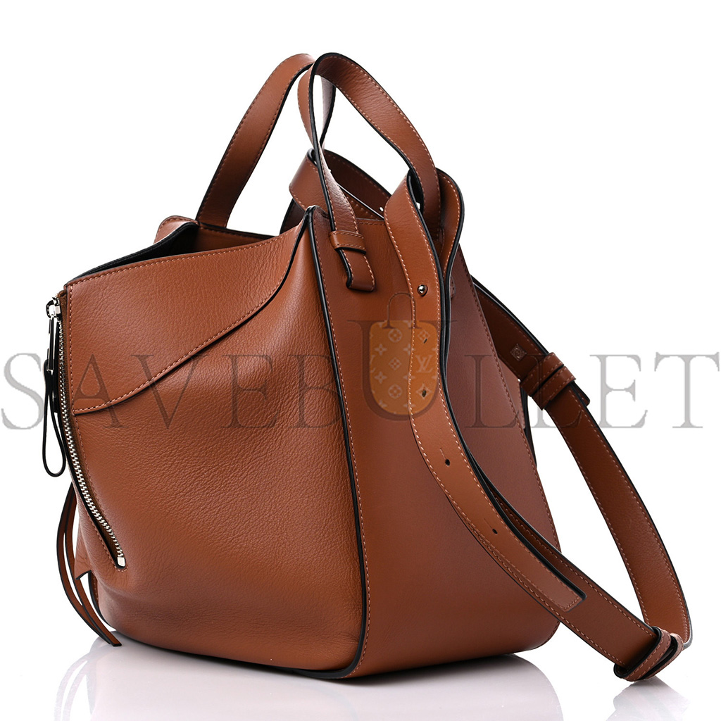 LOEWE CALFSKIN SMALL HAMMOCK SHOULDER BAG TAN (29*24*13cm)