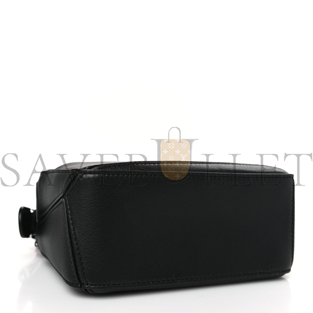 LOEWE CALFSKIN MINI PUZZLE BAG BLACK (18*12.5*8cm)