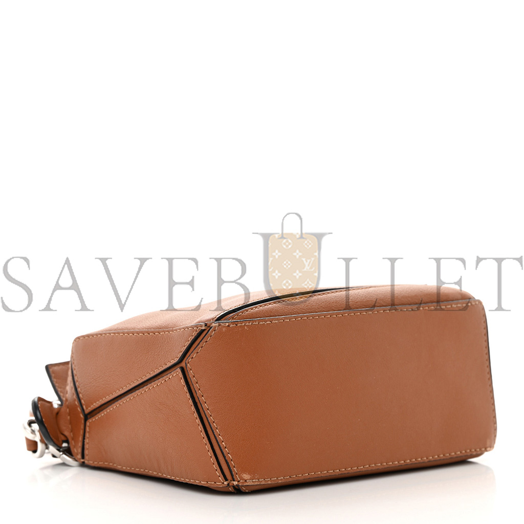 LOEWE CALFSKIN MINI PUZZLE BAG TAN (18*12.5*8cm)