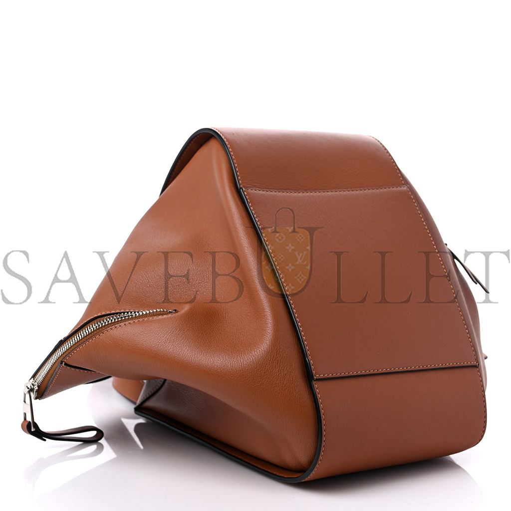 LOEWE CALFSKIN SMALL HAMMOCK SHOULDER BAG TAN (29*24*13cm)