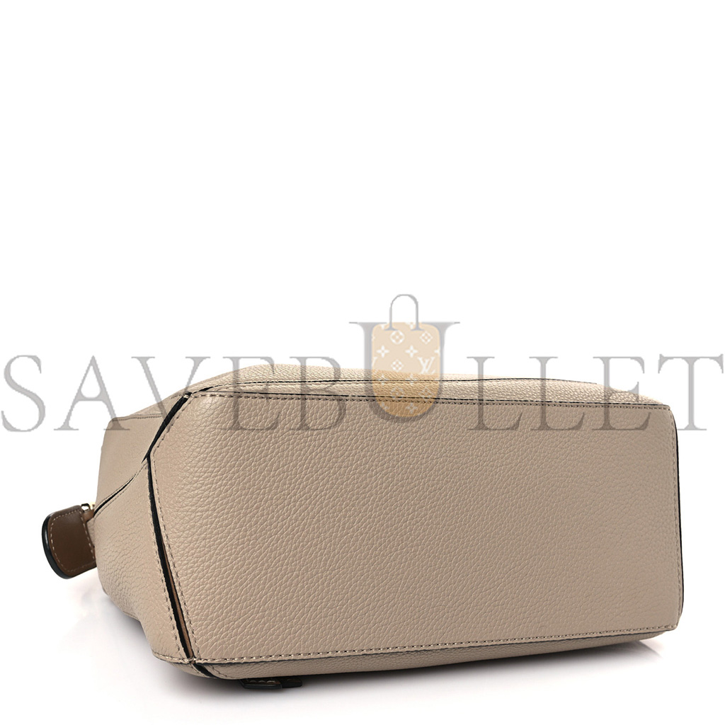 LOEWE GRAINED CALFSKIN SMALL PUZZLE BAG SAND MINK (24*16.5*10.5cm)