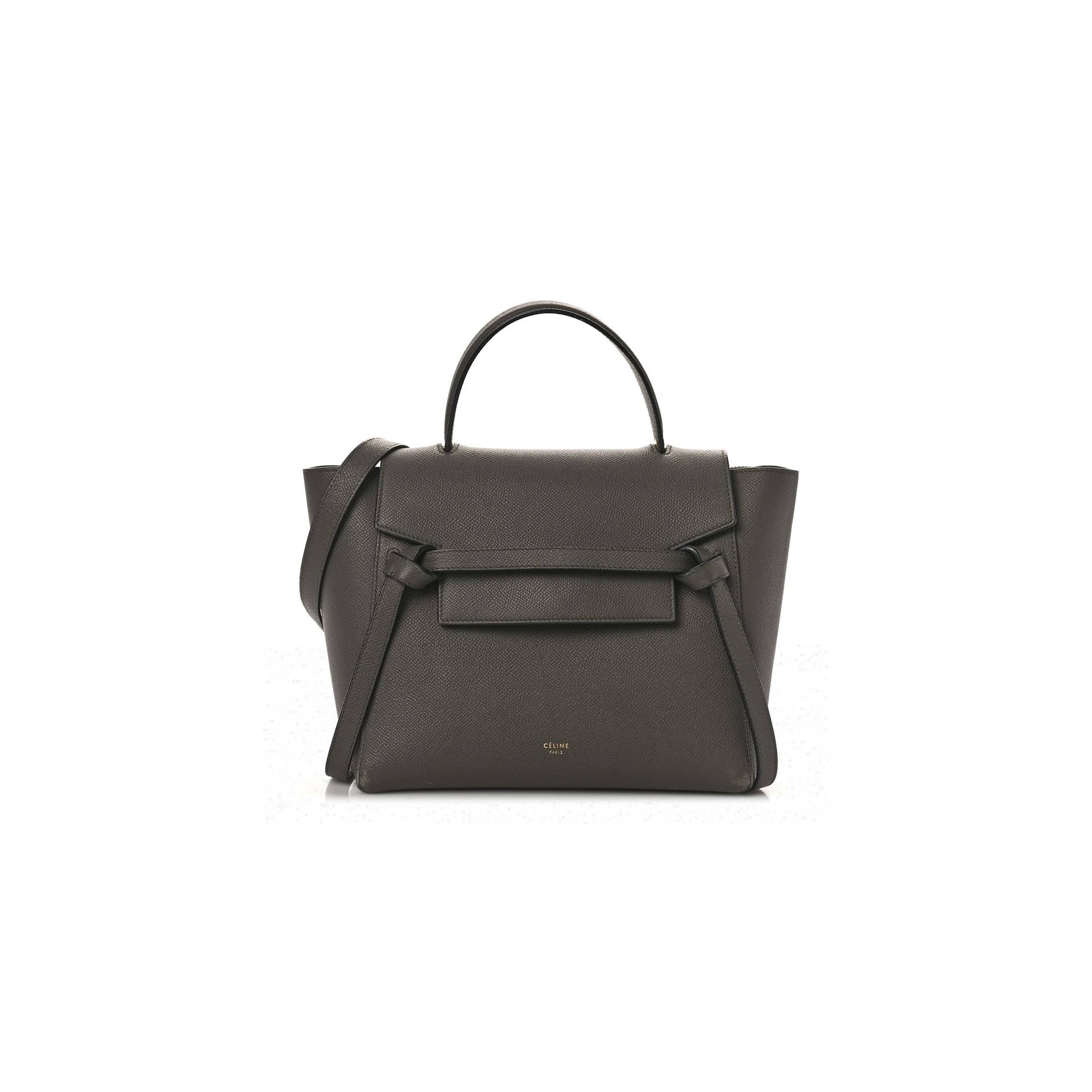 CELINE GRAINED CALFSKIN MICRO BELT BAG GREY (24*21*14cm)