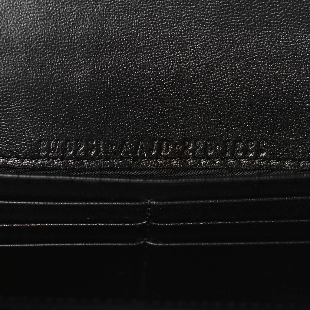 FENDI NAPPA FF EMBOSSED CONTINENTAL WALLET BLACK (19*10*3cm)